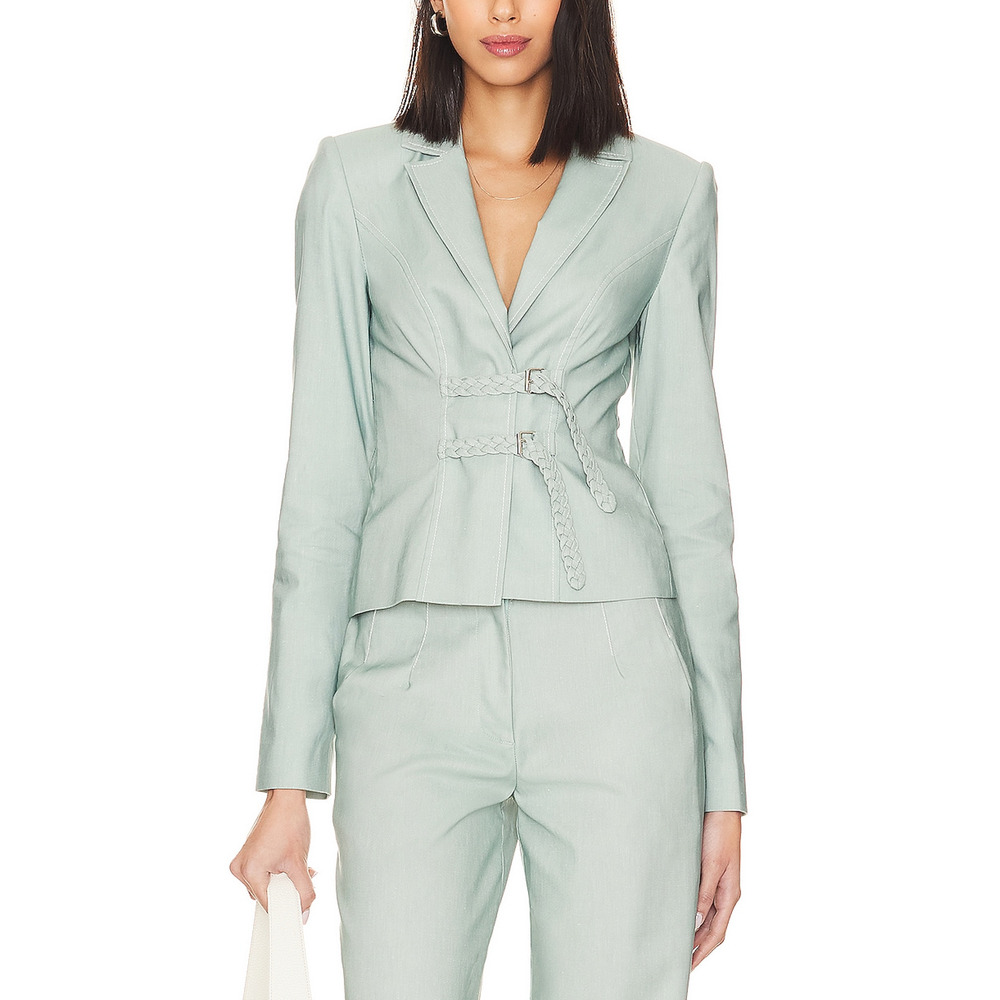 Tularosa 'Addison' Green Cotton Blazer Size M